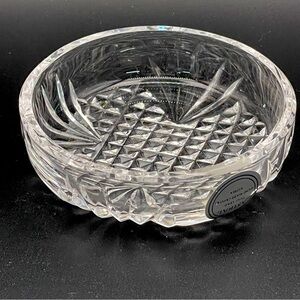 Astral‎ Handmade Full Lead Crystal 3” Trinket Bowl Diamond Cut Korea Vintage